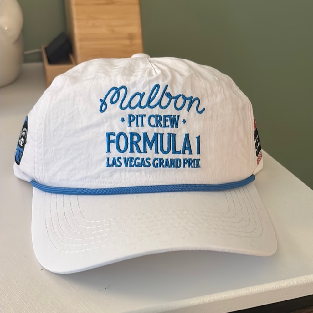 White and Blue Las Vegas Grand Prix Hat